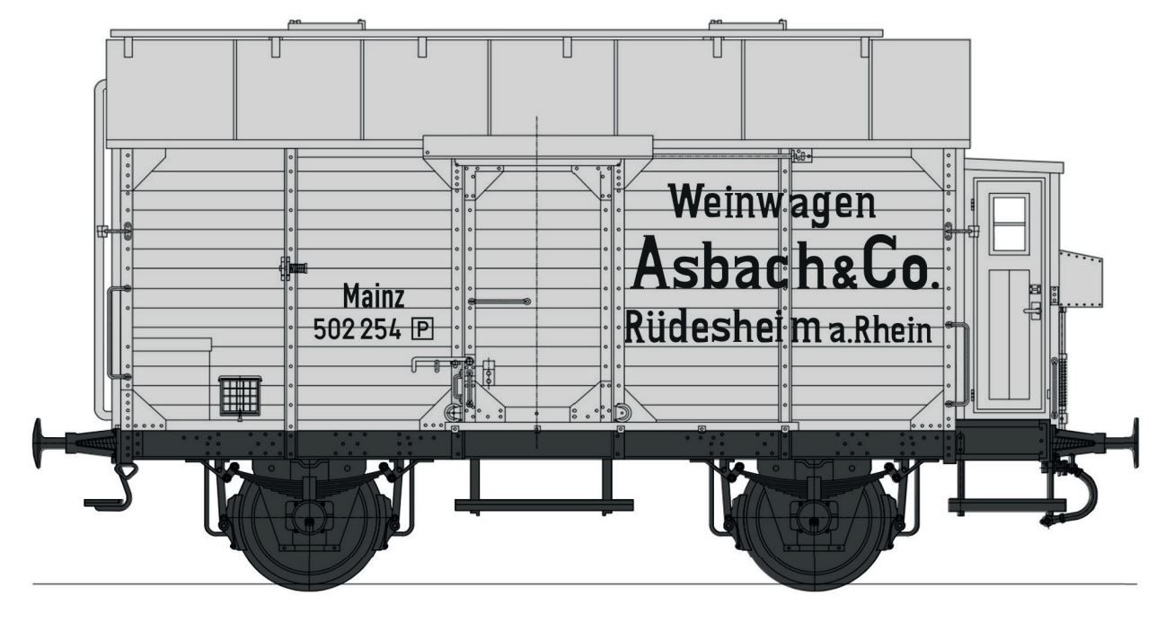 FINESCALE, Mainz 502 254, Beschriftung Asbach Rüdesheim a. Rhein